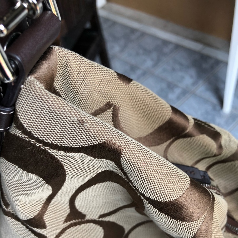 Coach signature brown shoulder hand bag - Picture 8 of 8
